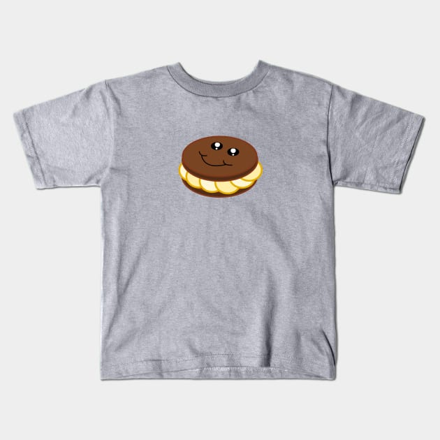 Smiling Macaroon Kids T-Shirt by traditionation